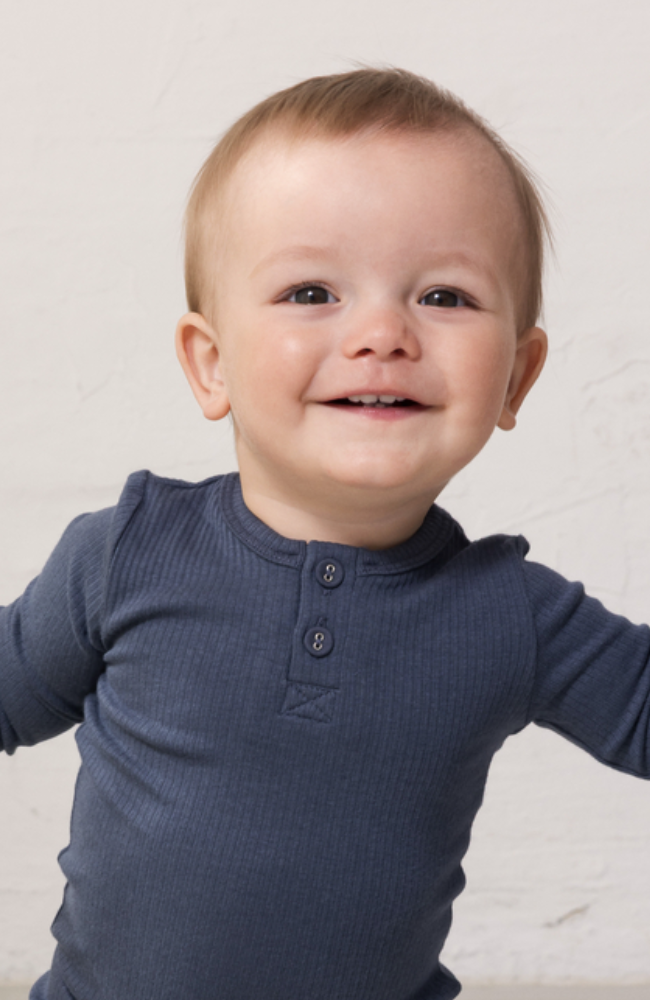 Tee LS Shirt Rib - Blue