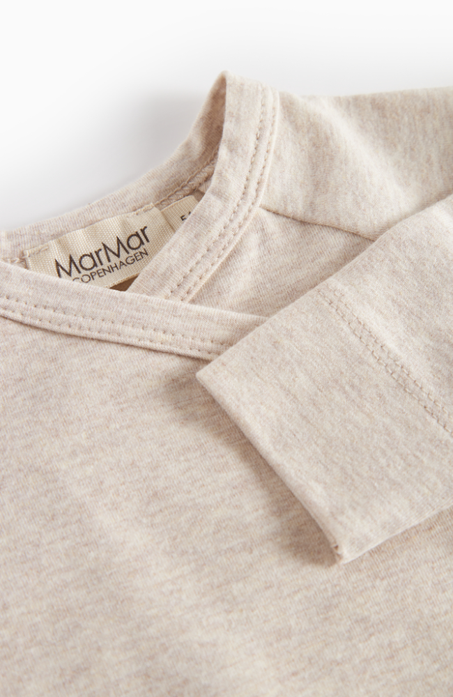 Tut Wrap Blouse - Light Beige Melange