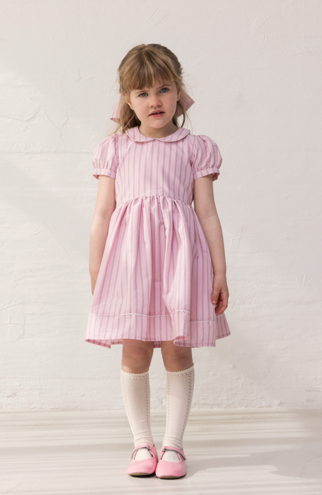 Darcel Dress - Bonbon Pink Stripes