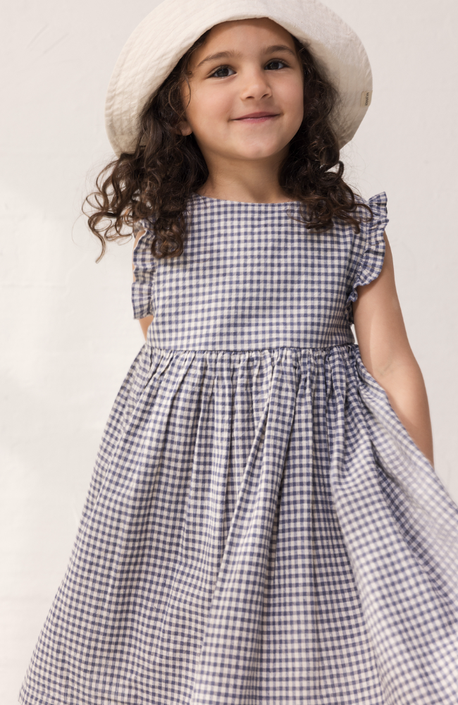 Darame Dress - Marine Check