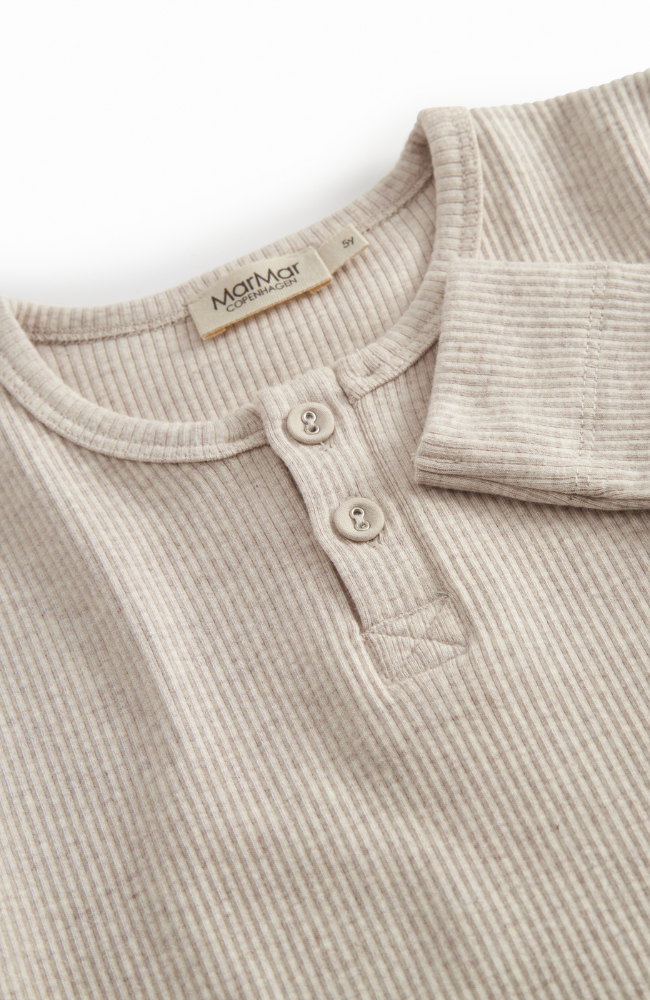 Tee LS Shirt - Light Beige Melange