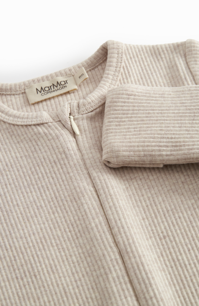 Rompy Zip Jumpsuit - Light Beige Melange