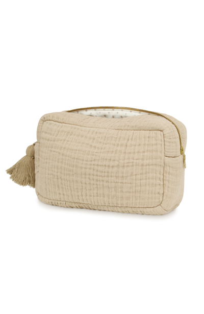 Muslin Toiletry Bag - Latte