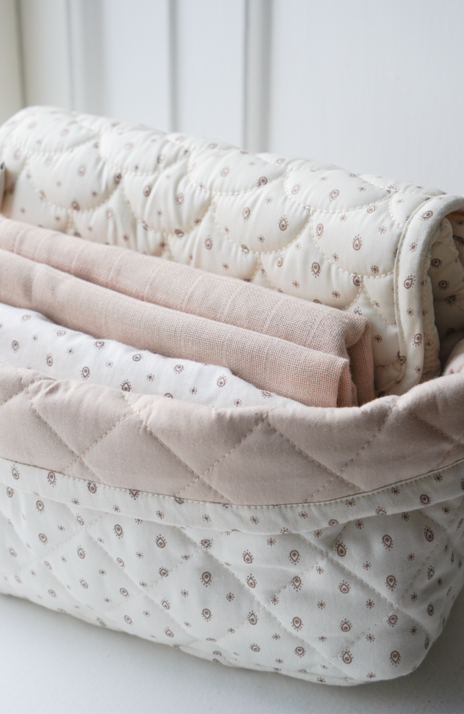 Quilted Storage Basket, Set Of Two - Rowan