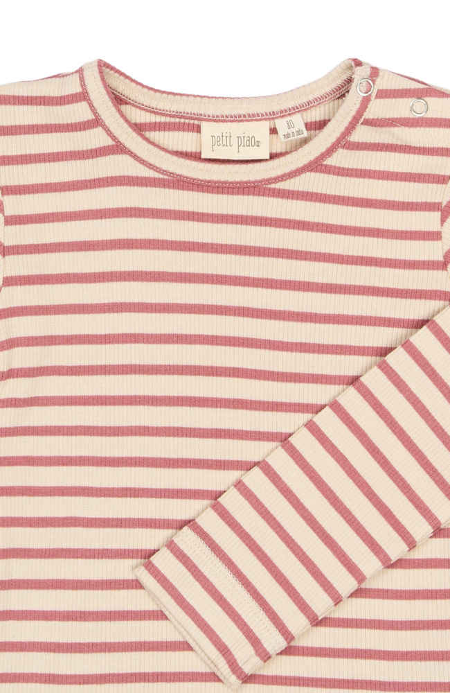 Sky LS Tee - Dusty Rose Striped