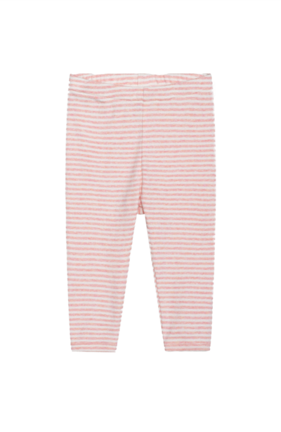 Leggings Stripe - Coral/Offwhite