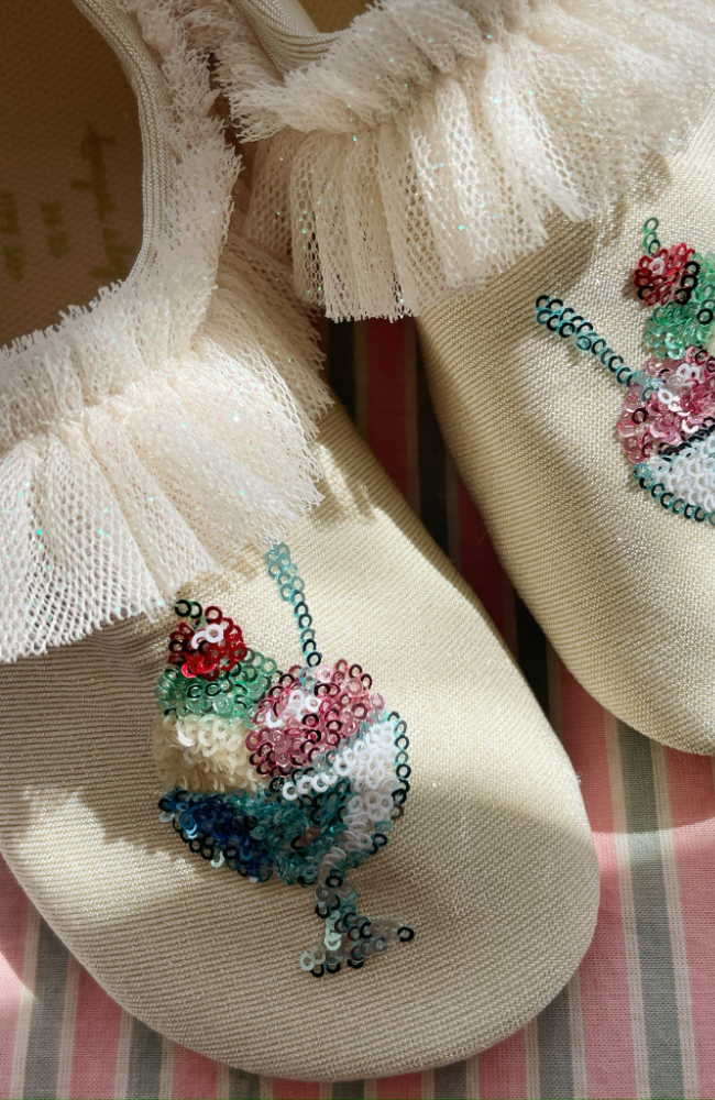 Amandie Frill Swim Shoes - Rosewater