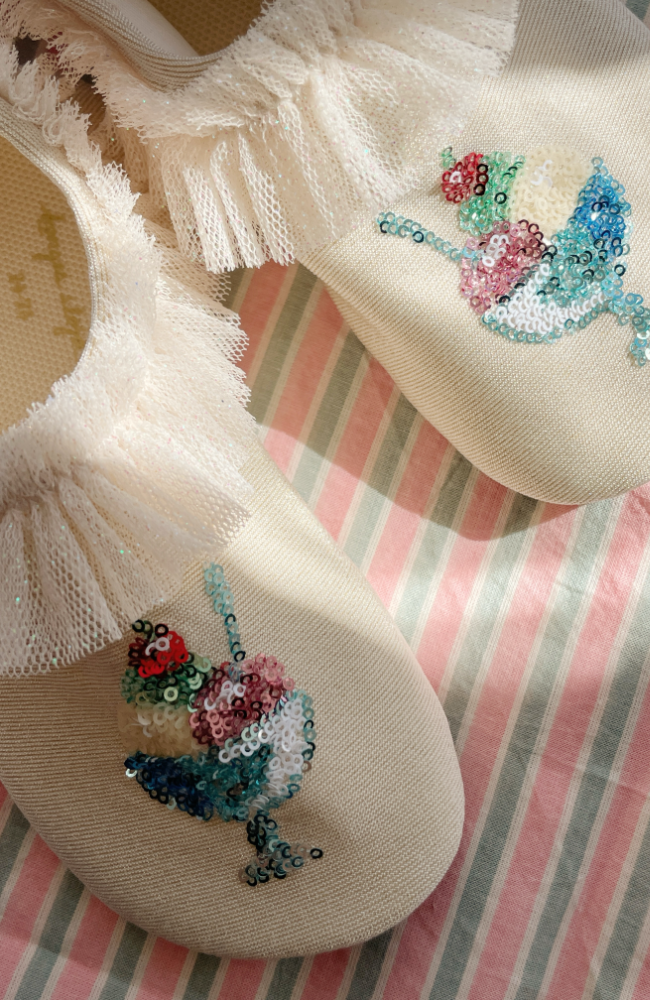 Amandie Frill Swim Shoes - Rosewater