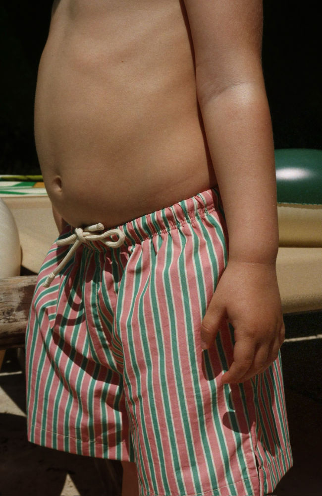 Asnou Swim Shorts - Blush Stripe