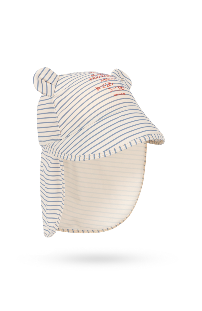 Aster Bear Sunhat - Stripe Bluie