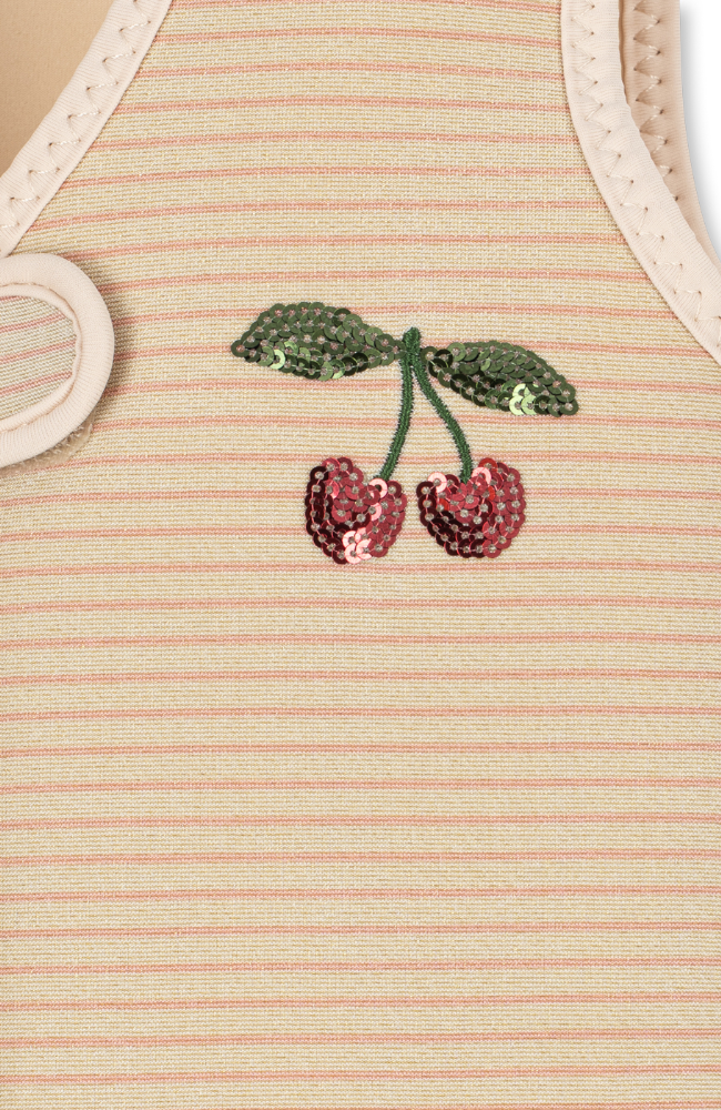 Cherry Swim Vest - Rose Stripe