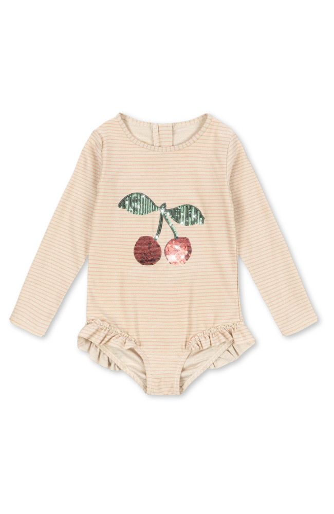 Jade LS Swimsuit - Rose Stripe