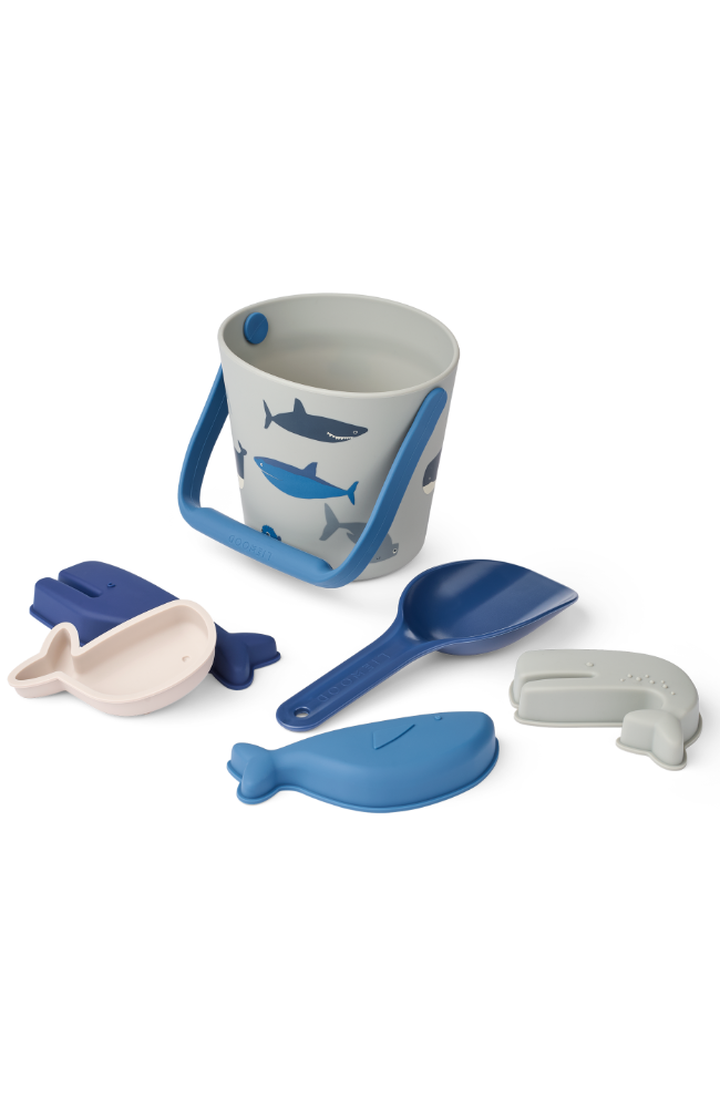 Gilma Shark Beach Set - Shark / Dove blue