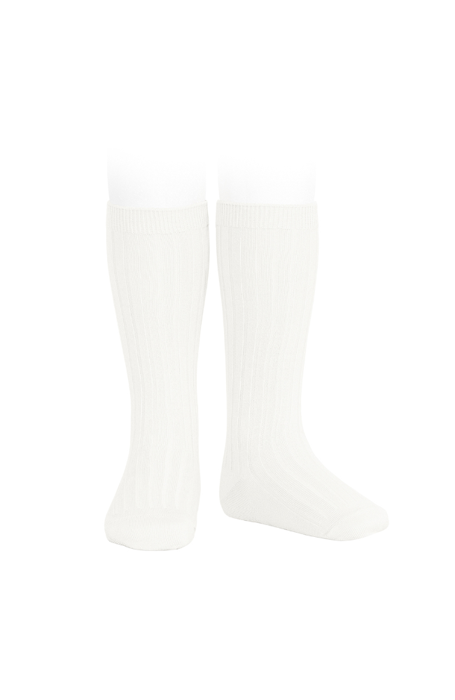 Rib Hnésokkar - 202 Cream