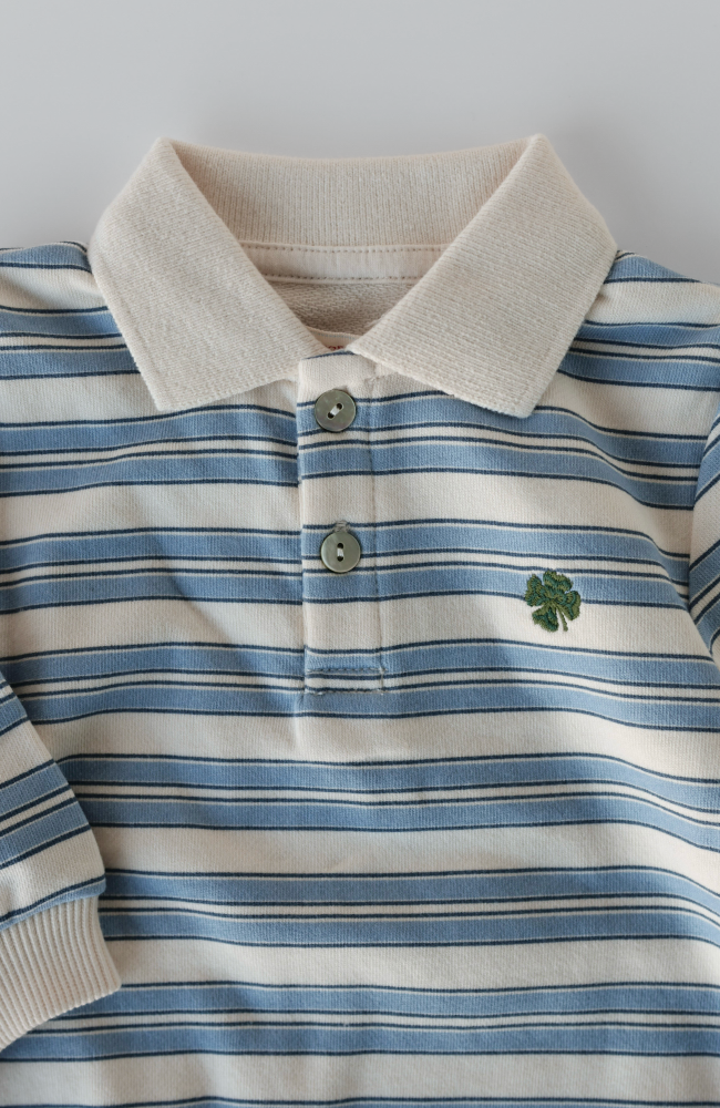 Spotty Romper - Stripe Ciel