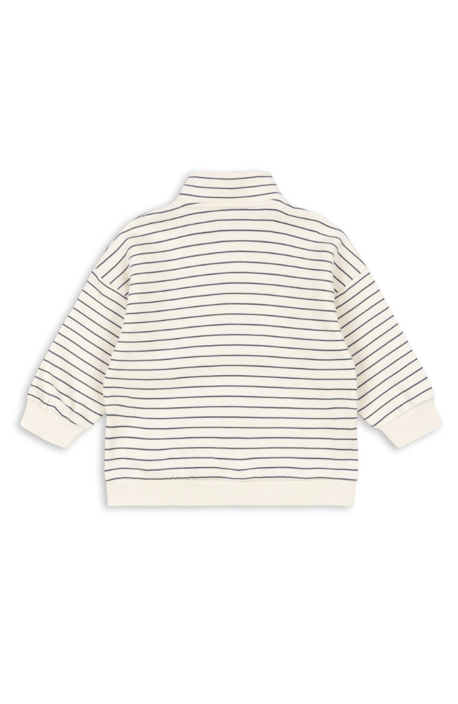 Lou Half Zip Sweat Shirt - Flintstone Stripe