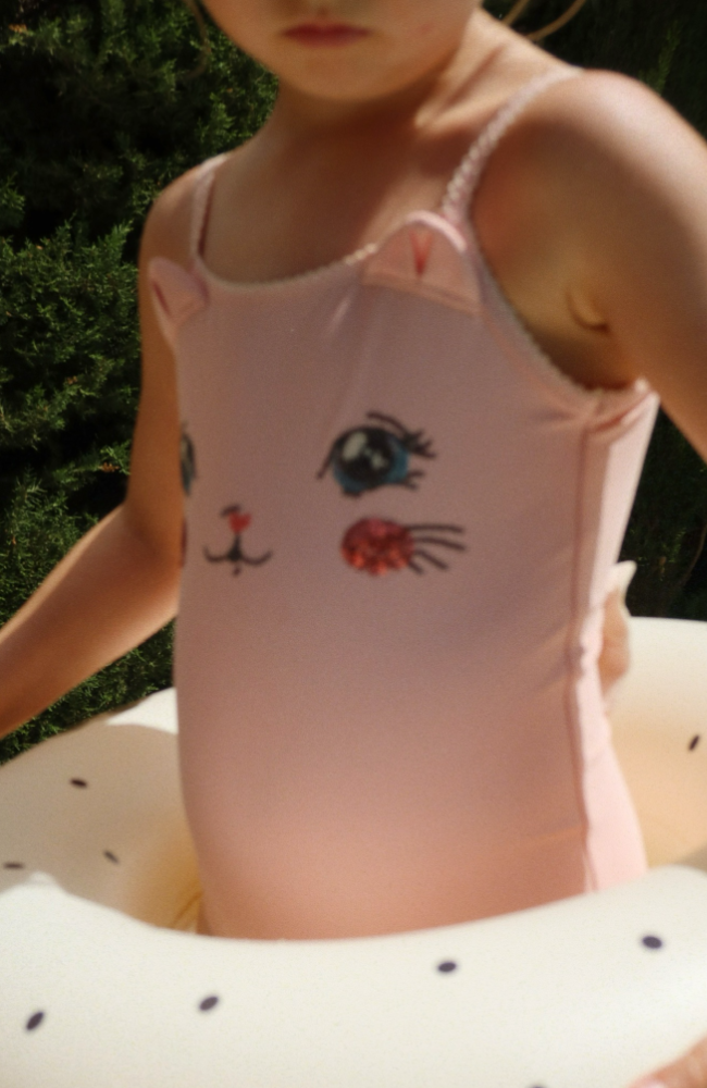 Kitty Swimsuit - Powder Pink