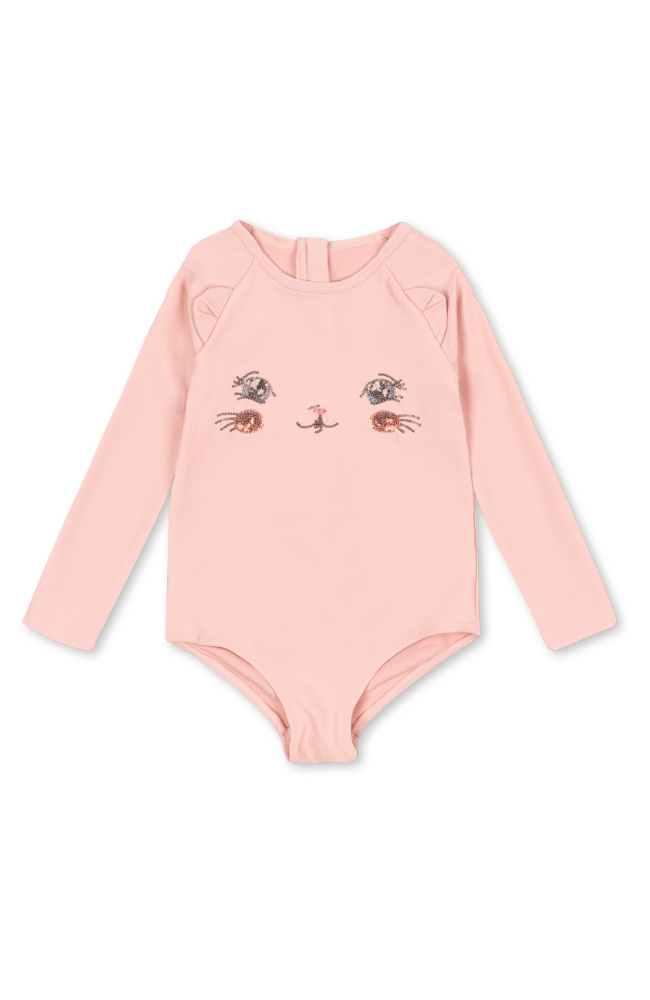 Kitty LS Swimsuit - Powder Pink