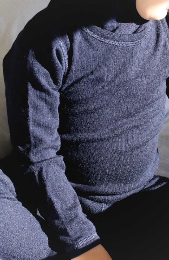 Ullar Långärmad T-shirt - Marinblå