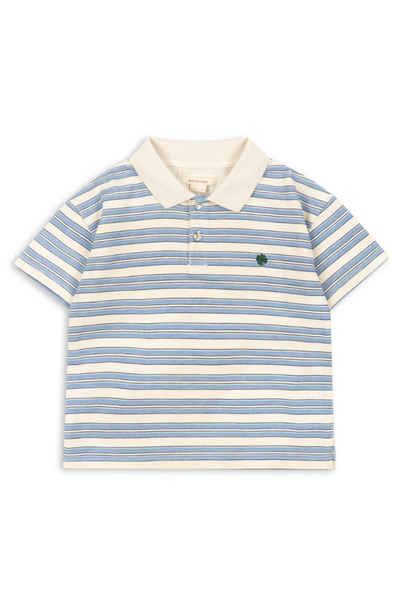 Prickig SS Polo - Randig Ciel