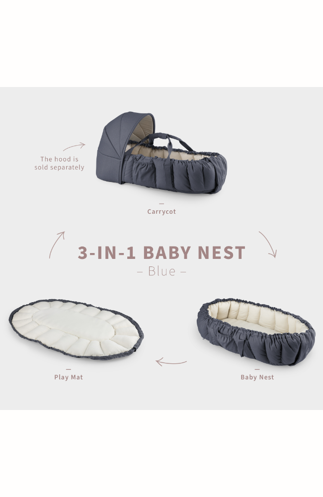 Sebra 3-in-1 Baby Nest - Blue