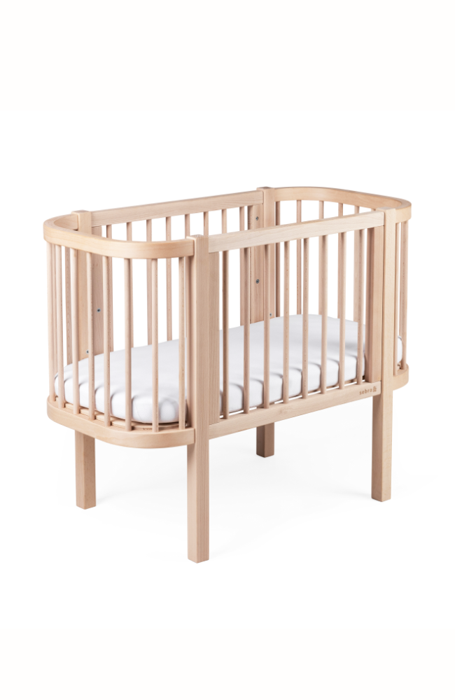 Sebra Bedside Crib - Wooden Edition