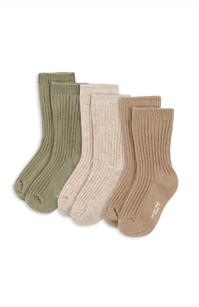 3 Pack Rib Socks - Mix