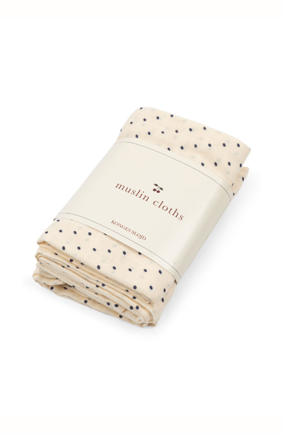 3pk Muslin Cloths - Estate Dot