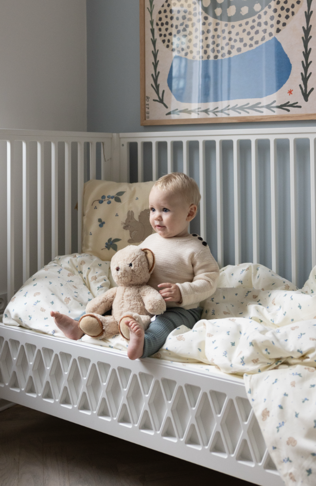 Embroidered Cushion - Blueberries