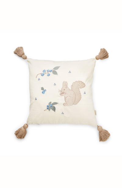 Embroidered Cushion - Blueberries