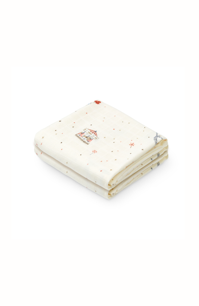 Muslin Cloth 2 pack - Carousel