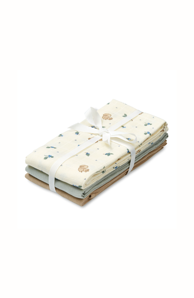 Muslin Cloth 3 Pack - Mix Blueberries