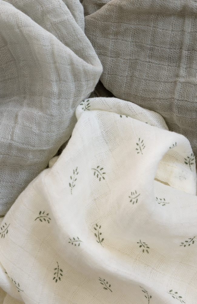 Muslin Cloth 3pk - Mist Green