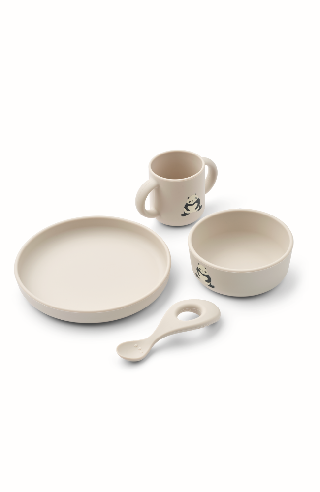 Vivi Printed Tableware Set - Panda / Sandy