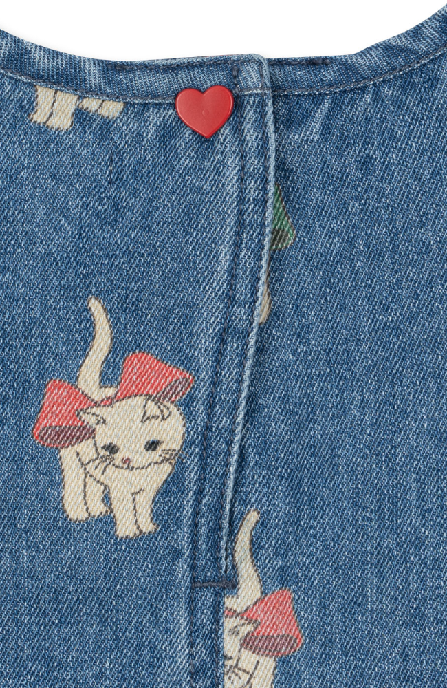 Magot Dress - Bow Kitty Denim