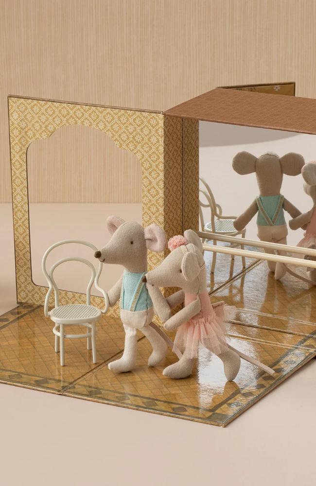 Ballet Mice In Dance Studio - Little Sister And Brother