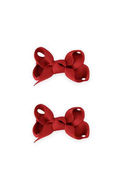 Small Bows 2pk - Scarlet Red
