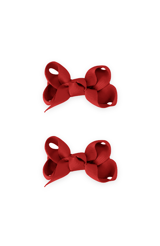 Small Bows 2pk - Scarlet Red