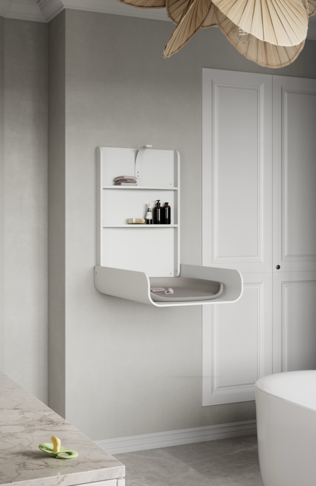 Skiptiborð Veggfest / Wall Changing Table - White