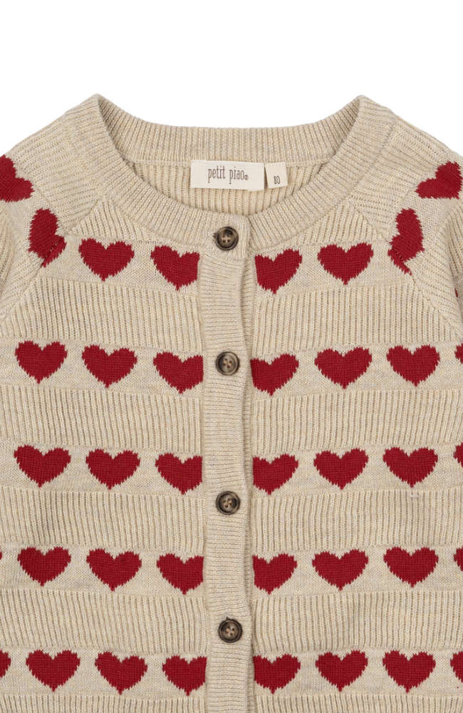 Cardigan Knit - Heart Knit