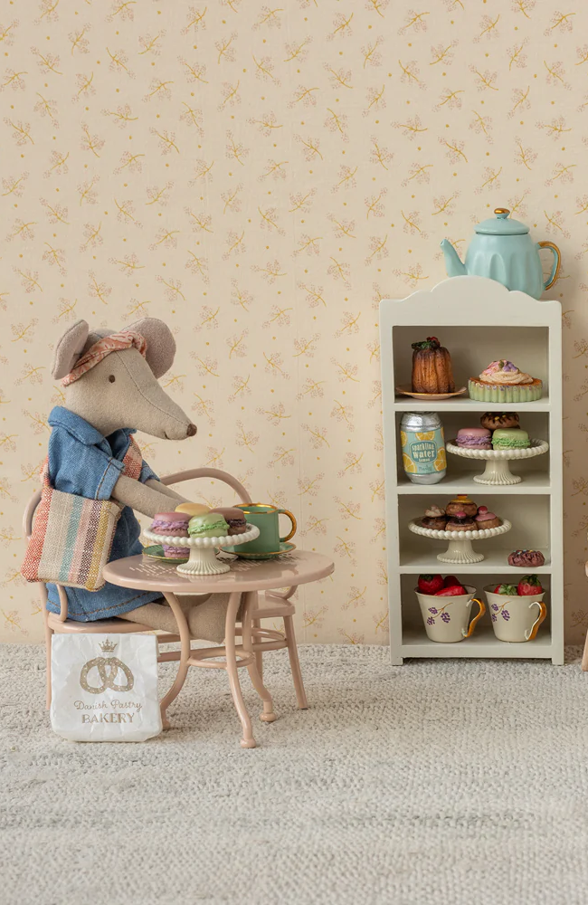 Café set, Mouse, Big - Pale pink