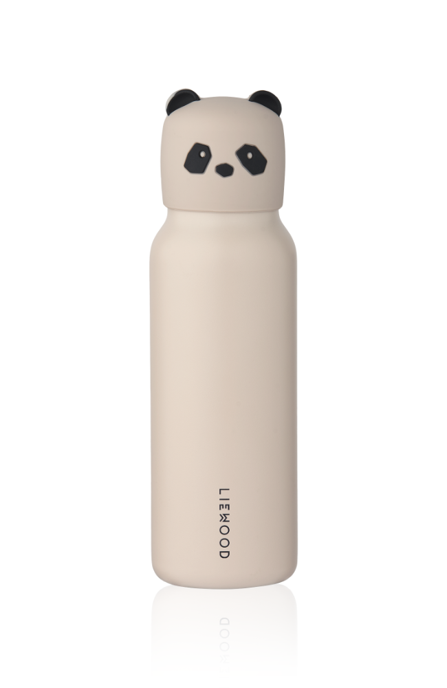 Falk Water Bottle w Panda Lid 350 ml - Sandy
