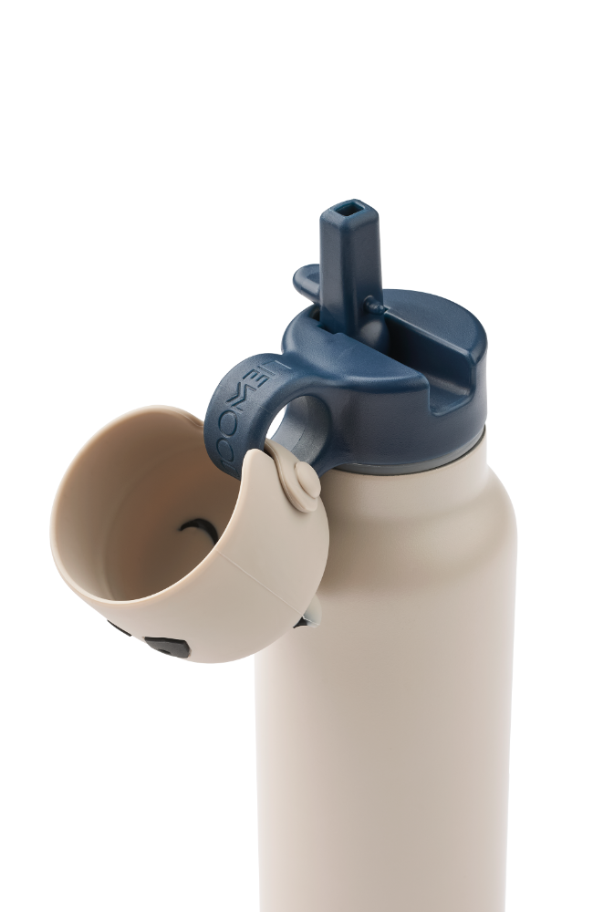 Falk Water Bottle w Panda Lid 350 ml - Sandy