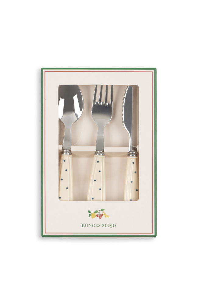 Cutlery set - Navy Dot
