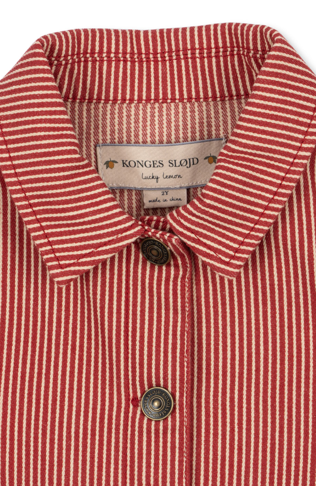 Luc Shirt Jacket - Milk Rouge Stripe