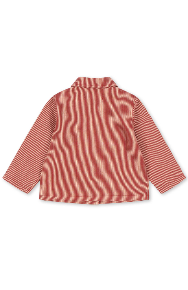 Luc Shirt Jacket - Milk Rouge Stripe