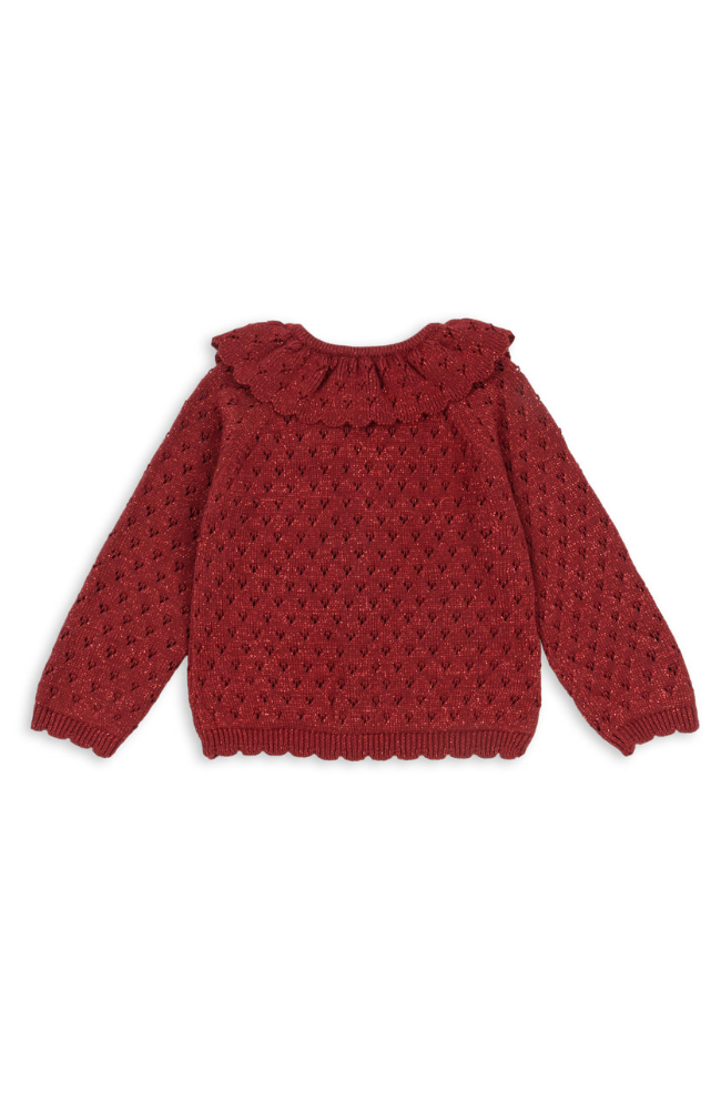 Holiday Knit Cardigan - Red Dahlia