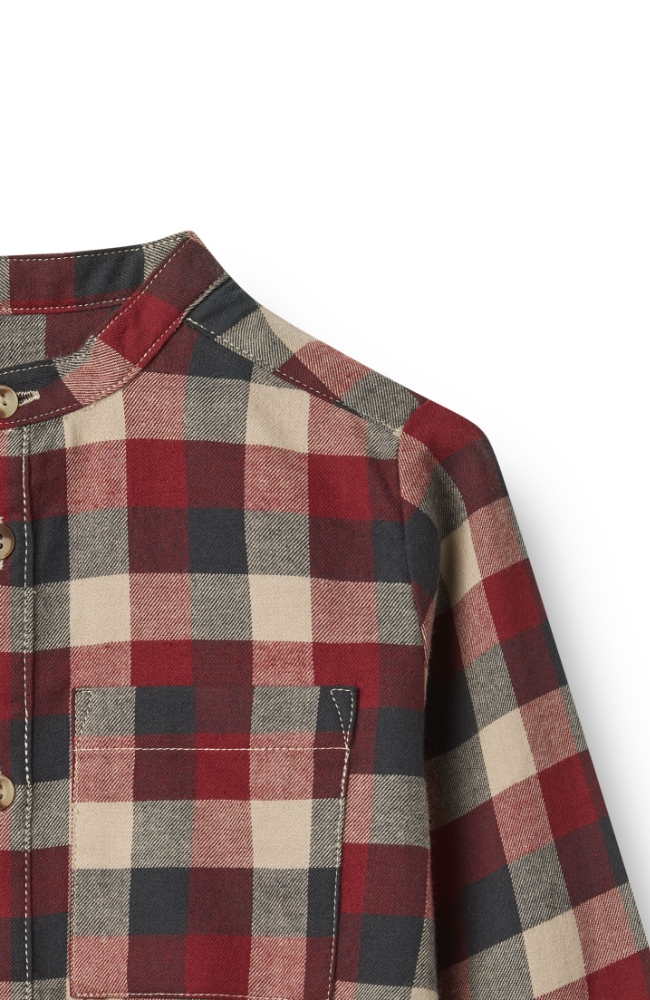 Shirt L/S Willum - Red Blue Check st.98-152