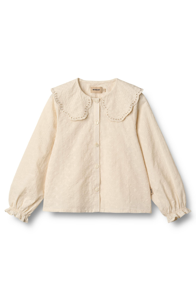 Shirt L/S Flora - Eggshell