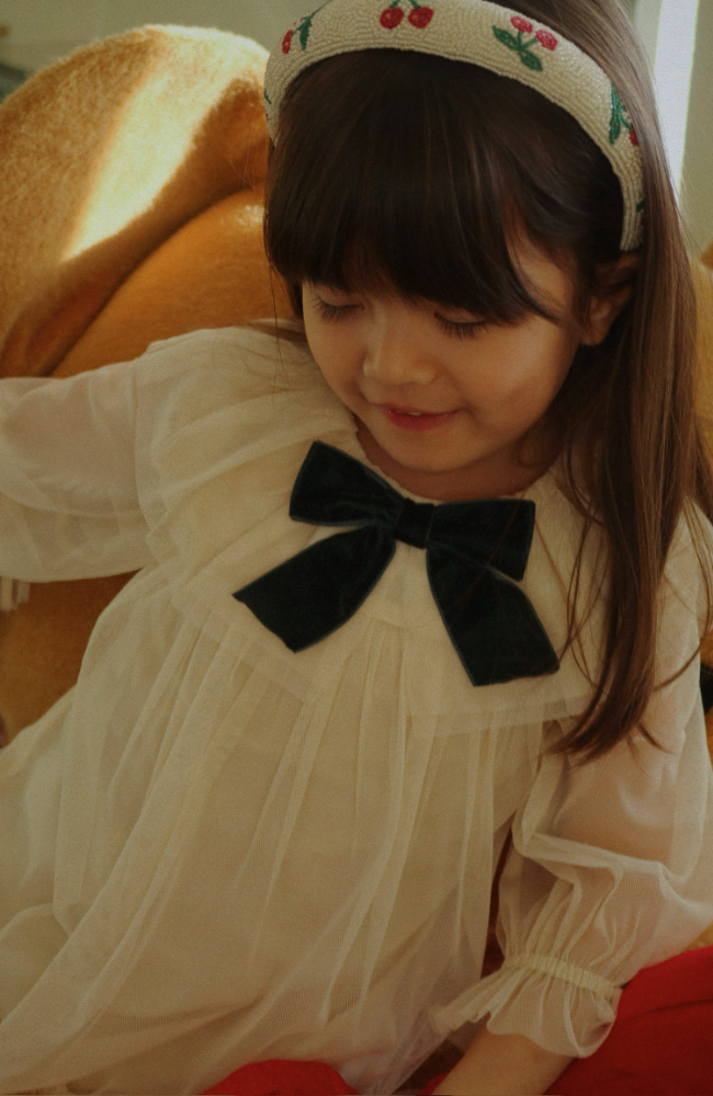 Bow Dress - Parchment